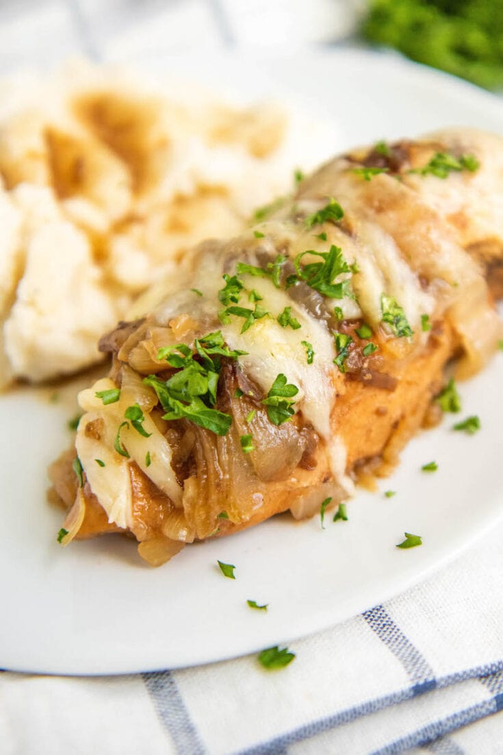 Crockpot French Onion Chicken Just 5 Ingredients Easy Dinner Ideas