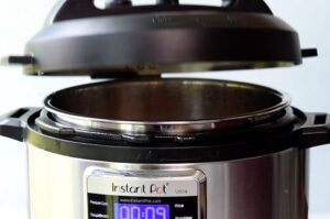 Closing the lid on an instant pot
