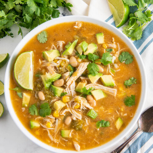 Crockpot Salsa Verde Chicken Soup | Easy Dinner Ideas