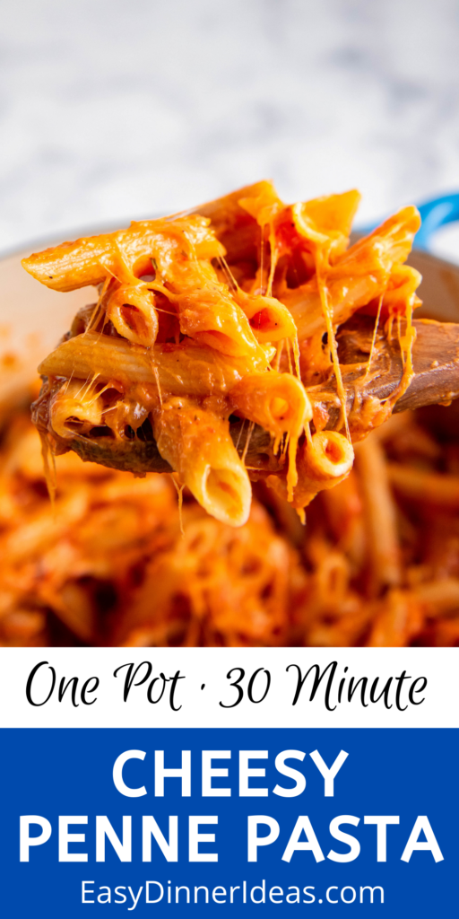Pinterest image for one pot pasta.