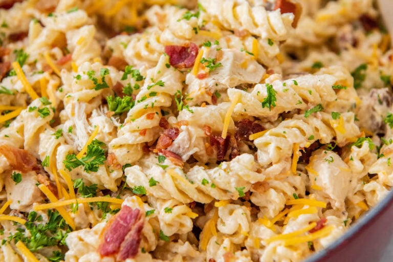 Chicken Bacon Ranch Pasta | Easy + Creamy Pasta Dinner In 20 Minutes!