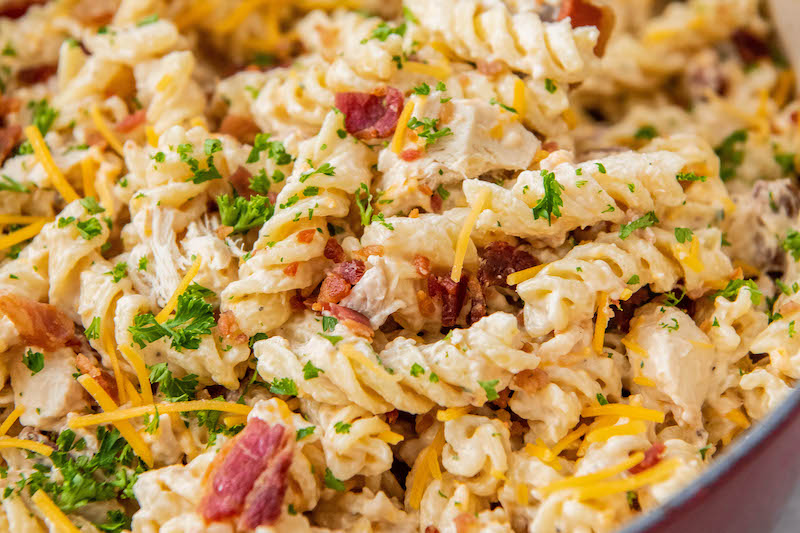 Chicken Bacon Ranch Pasta Easy + Creamy Pasta Dinner In 20 Minutes!
