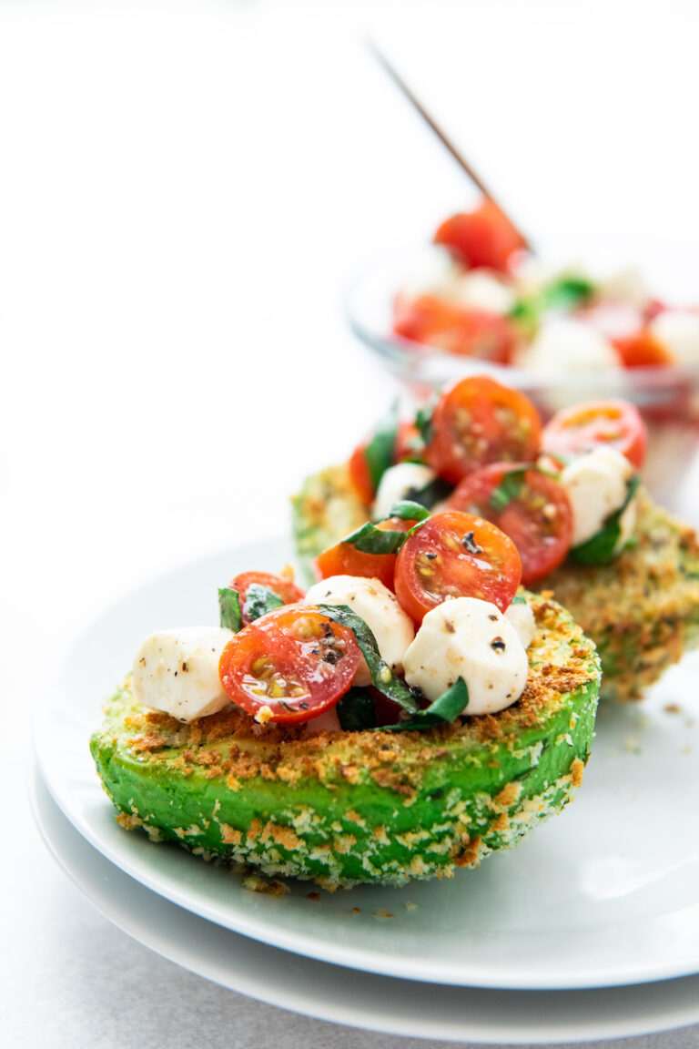 Caprese Stuffed Air Fried Avocado Easy Dinner Ideas
