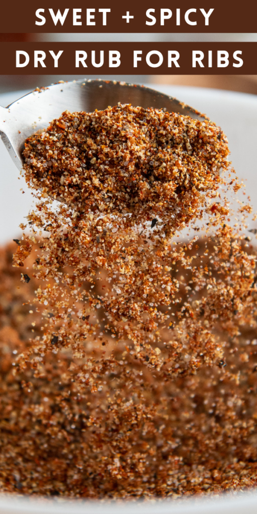 Seasonings being poured off a spoon into a bowl.