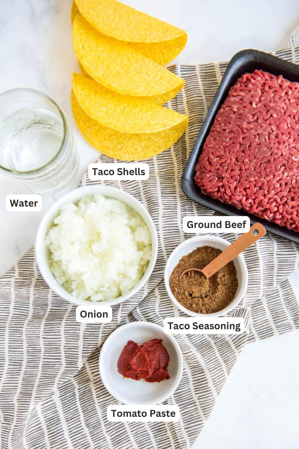Ingredients for Taco Meat.