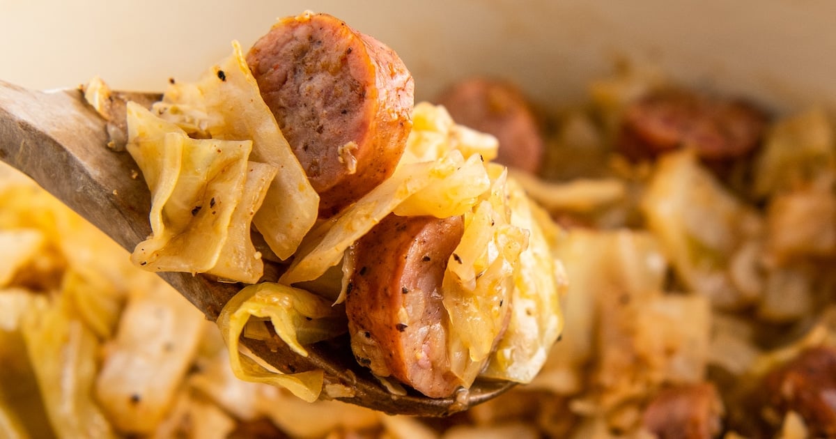 Easy Fried Cabbage and Sausage Recipe Easy Dinner Ideas