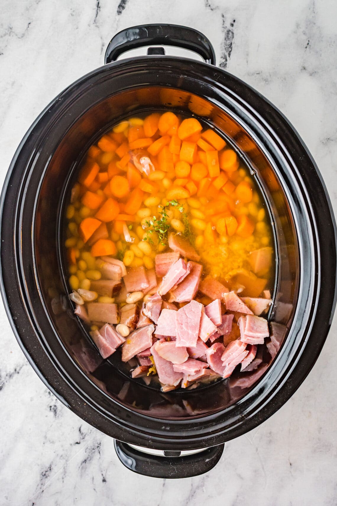 Easy Crockpot Ham and Bean Soup - Easy Dinner Ideas