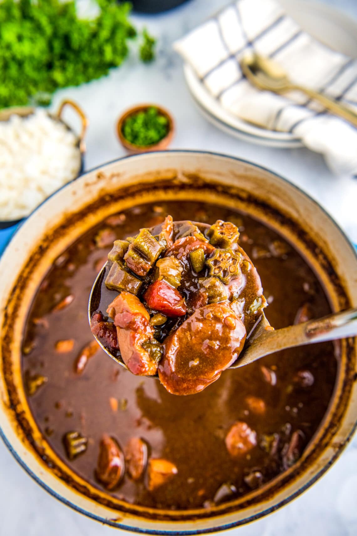 Authentic Chicken And Sausage Gumbo Easy Dinner Ideas