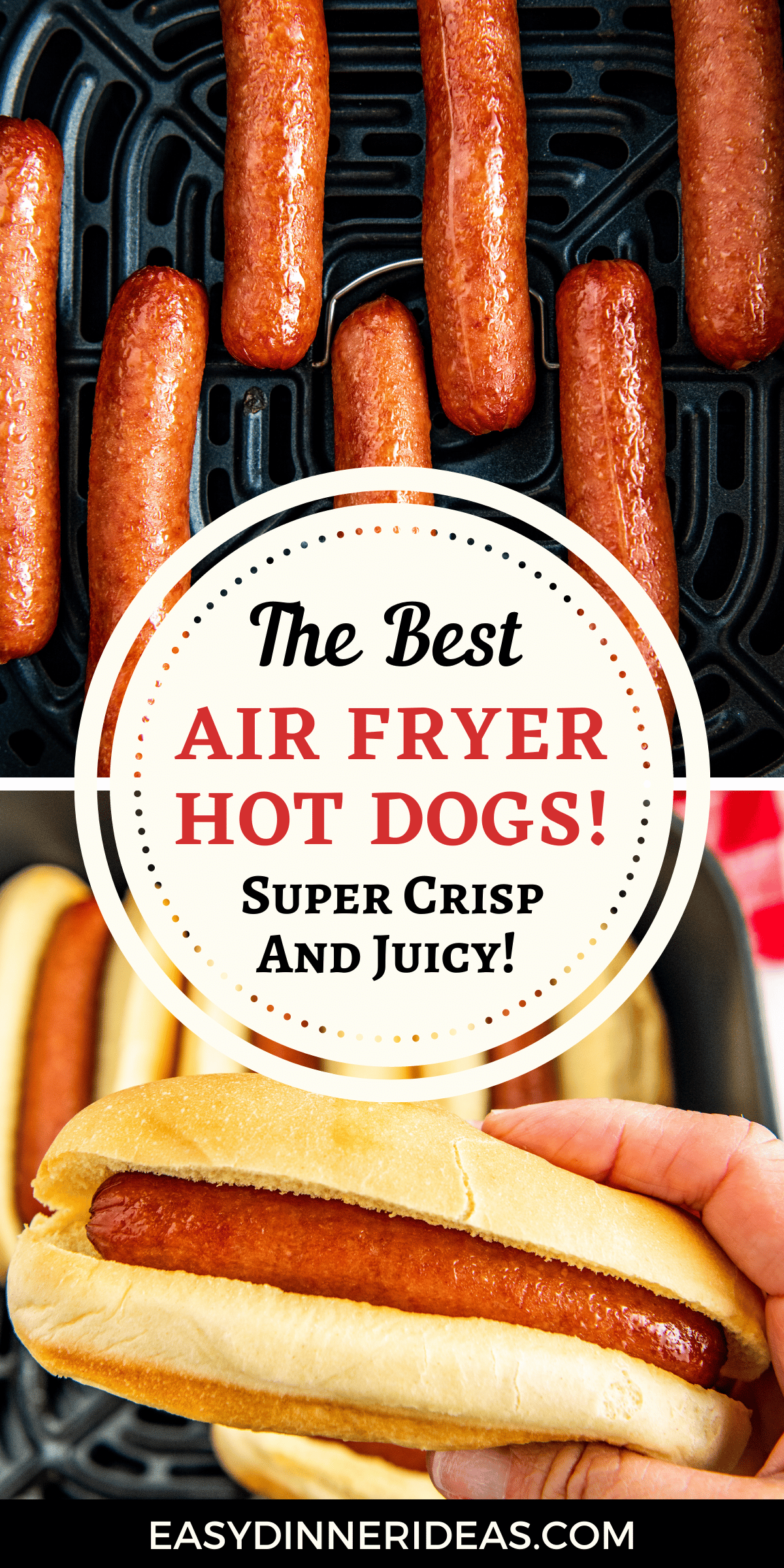The BEST Air Fryer Hot Dogs In 10 Minutes! Easy Dinner Ideas