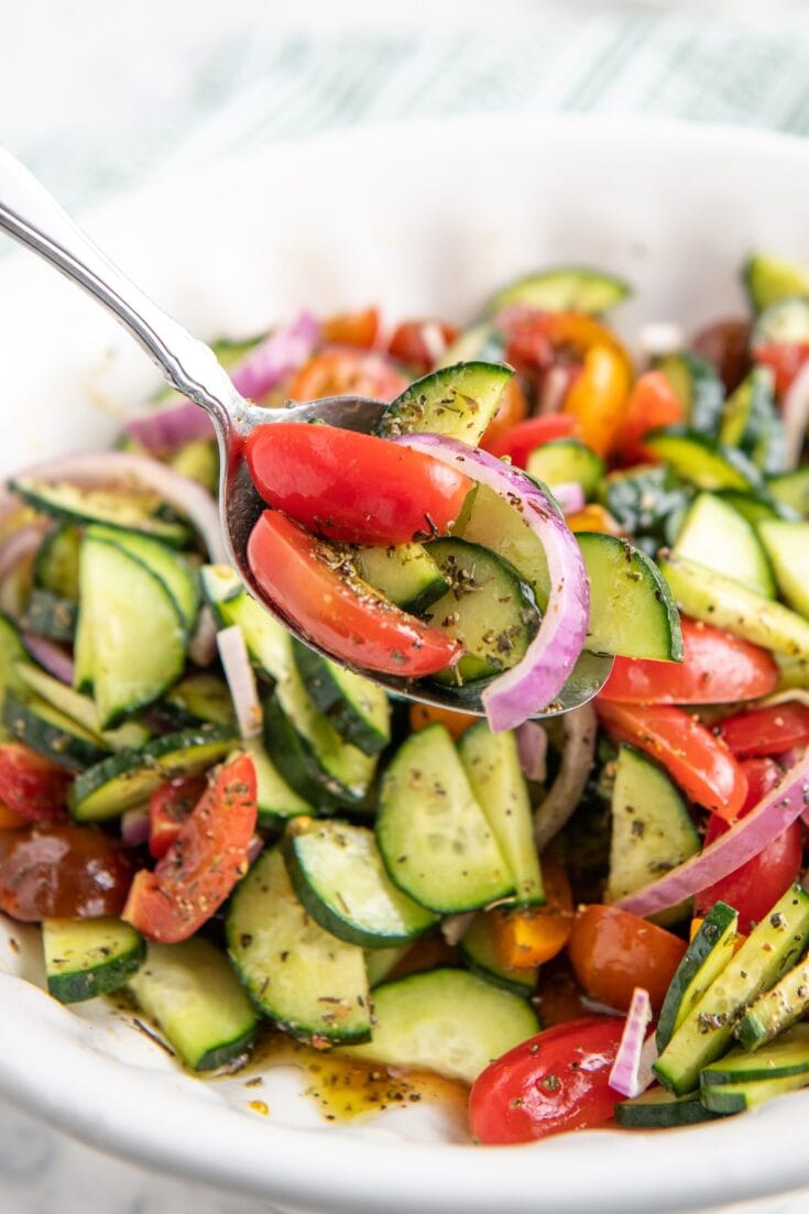 Easy Cucumber Tomato Salad Recipe In Minutes Easy Dinner Ideas