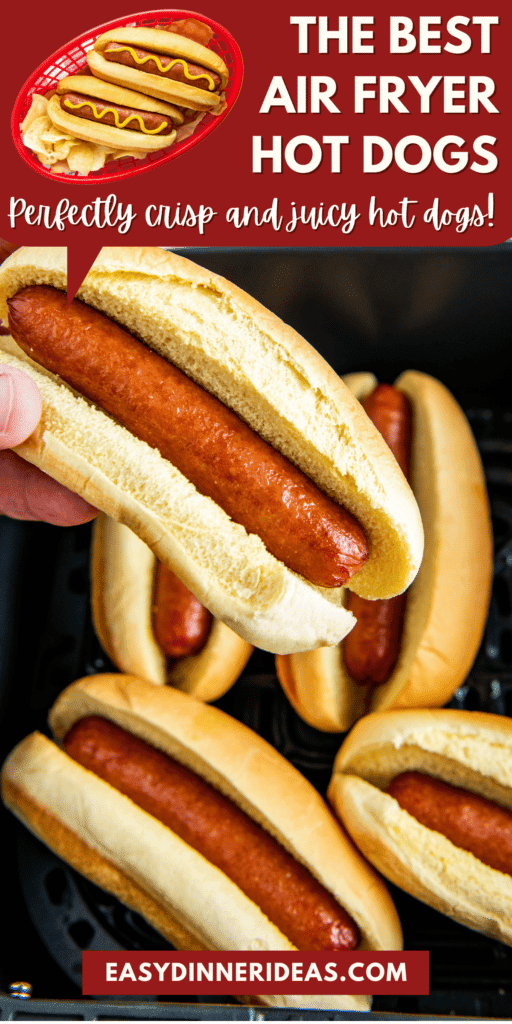 Hot dogs in an air fryer.