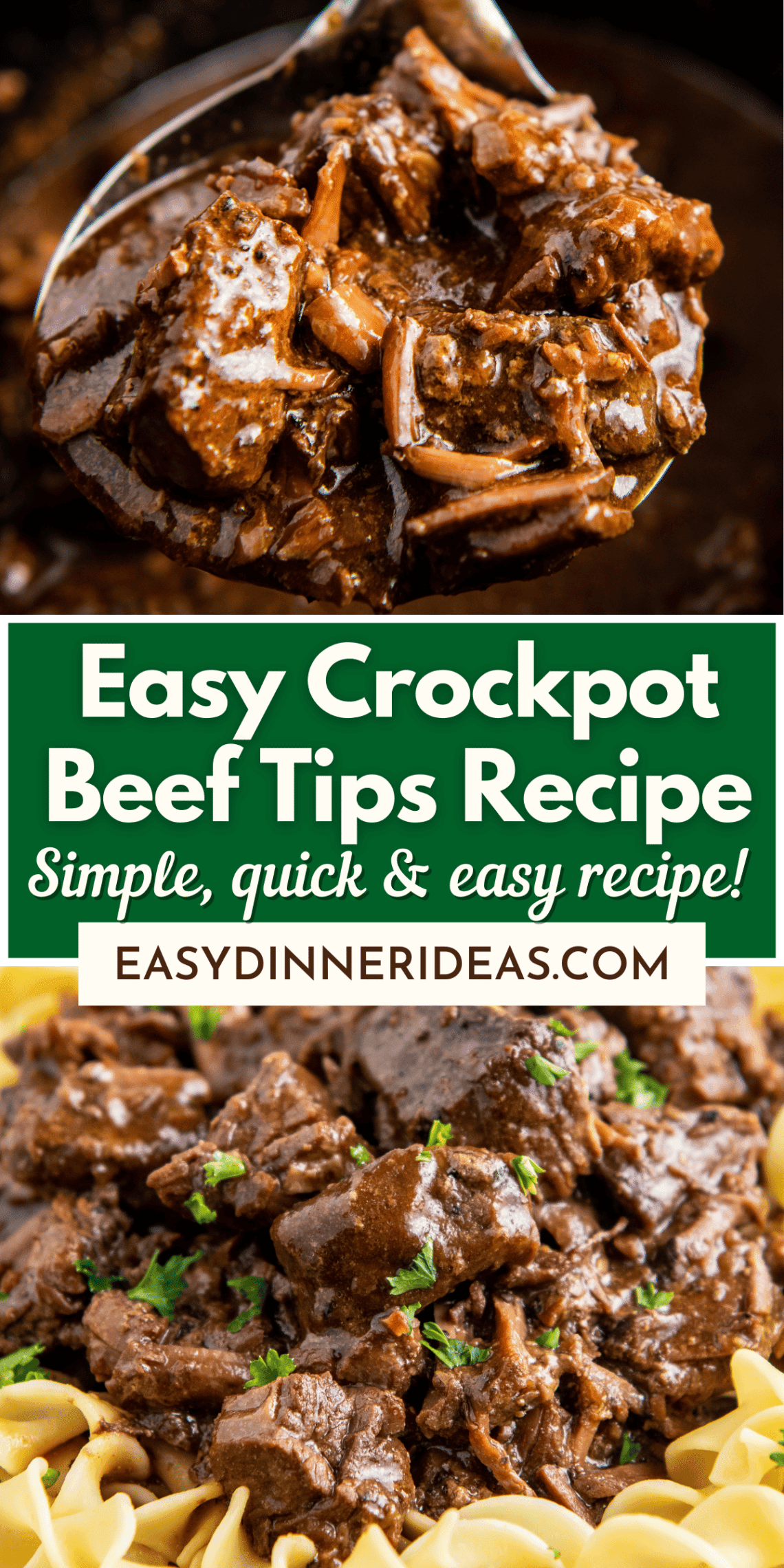 The BEST Crockpot Beef Tips Recipe Easy Dinner Ideas