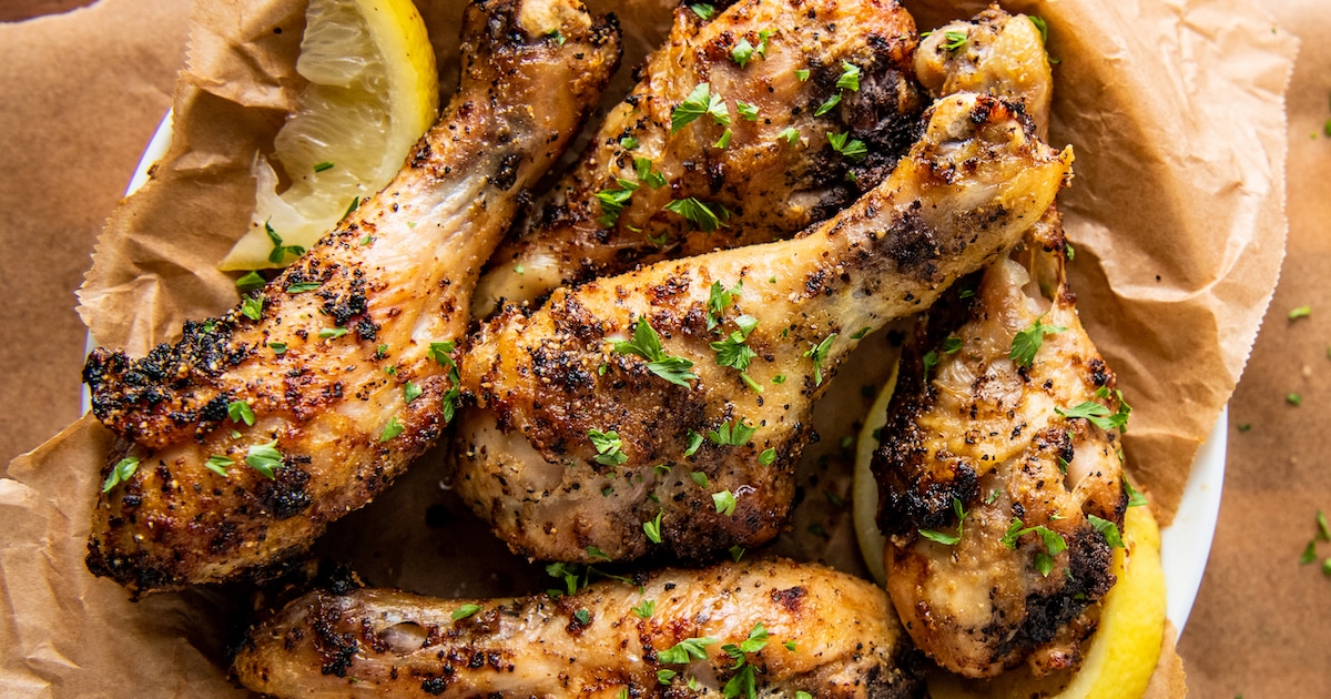Air Fryer Lemon Pepper Chicken Drumsticks Easy Dinner Ideas