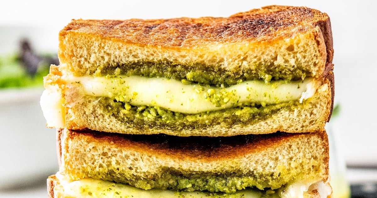 Air Fryer Pesto Grilled Cheese Easy Dinner Ideas