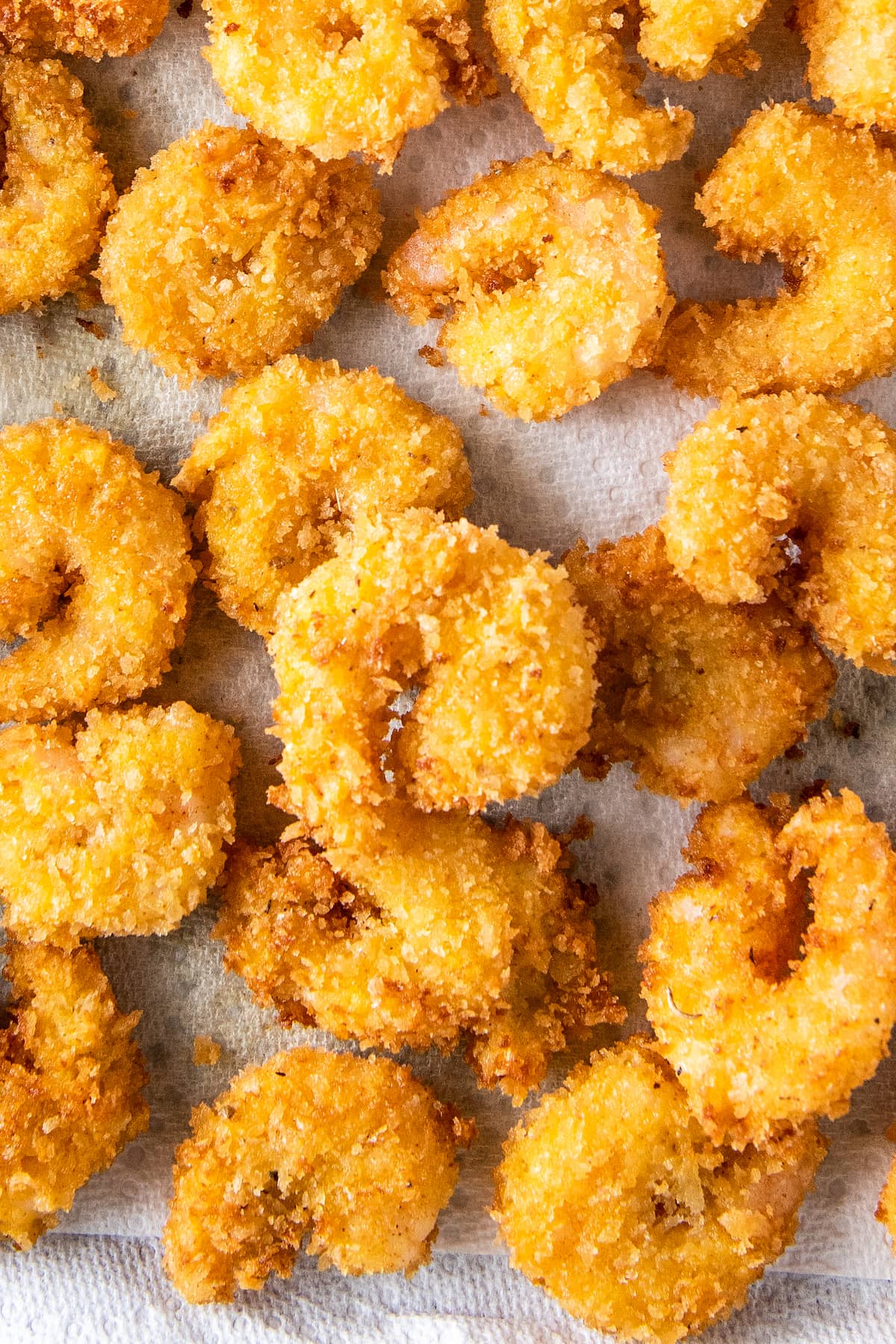 a close up of fried shrimp