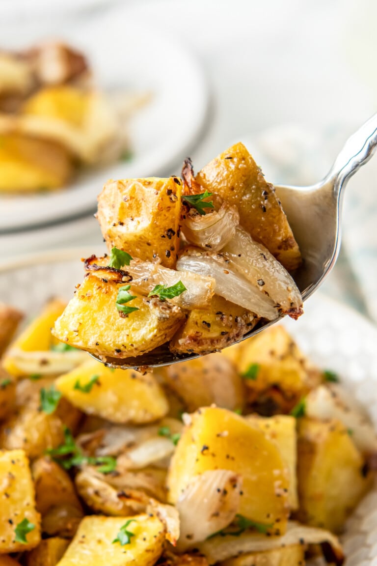 Air Fryer Potatoes and Onions Easy Dinner Ideas