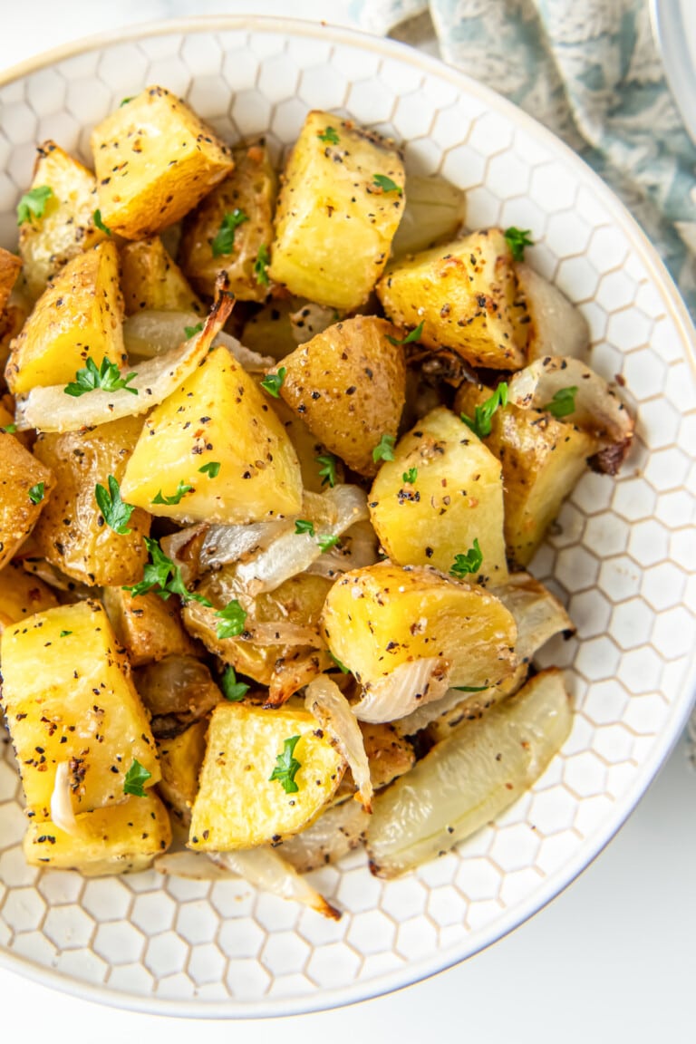 Air Fryer Potatoes and Onions Easy Dinner Ideas