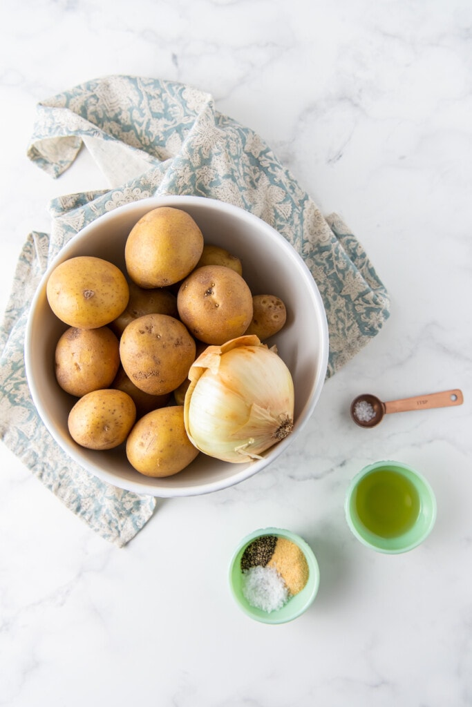 Air Fryer Potatoes and Onions Easy Dinner Ideas