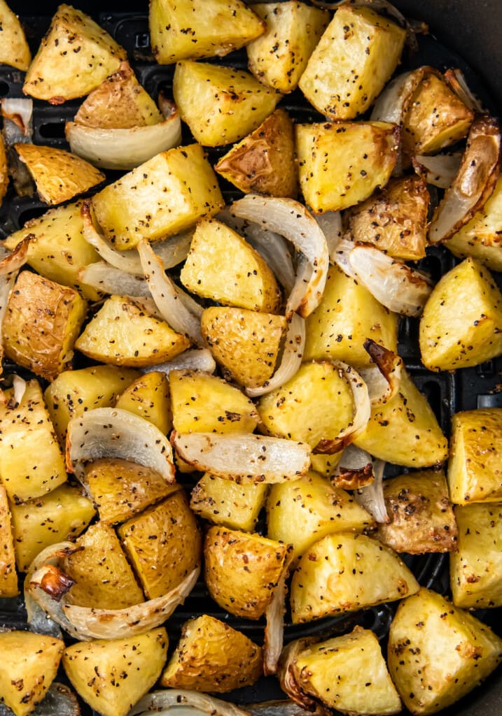 Air Fryer Potatoes and Onions Easy Dinner Ideas