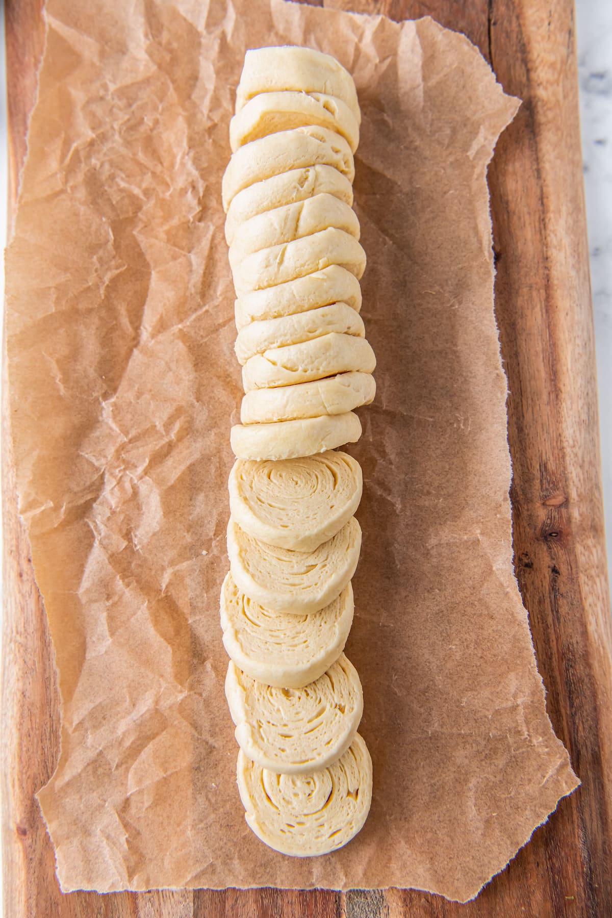 sliced crescent roll dough