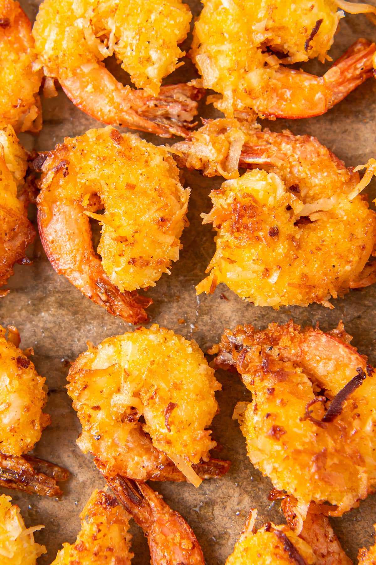 coconut fried shrimp close up