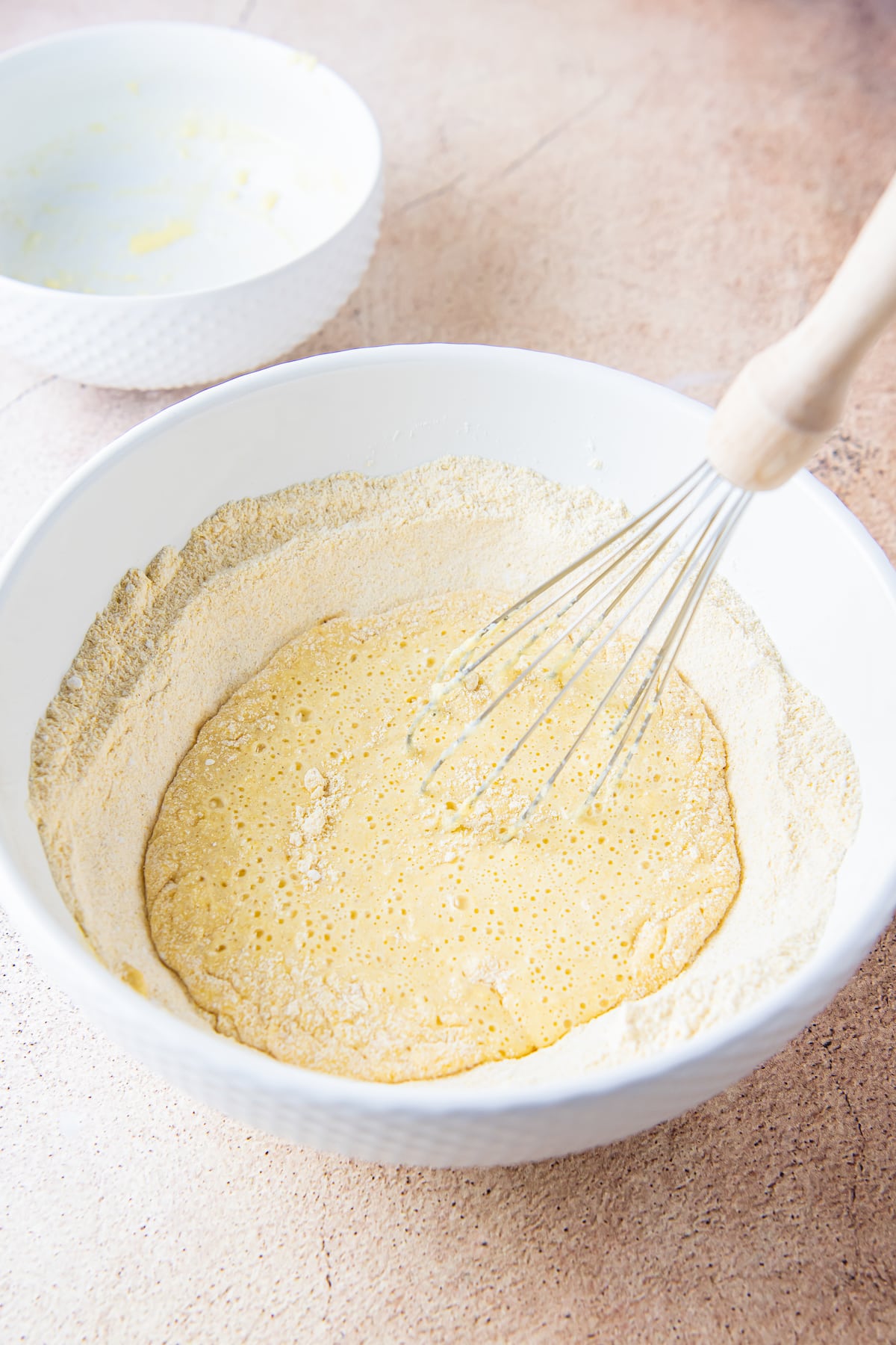 classic cornbread batter in a bowl