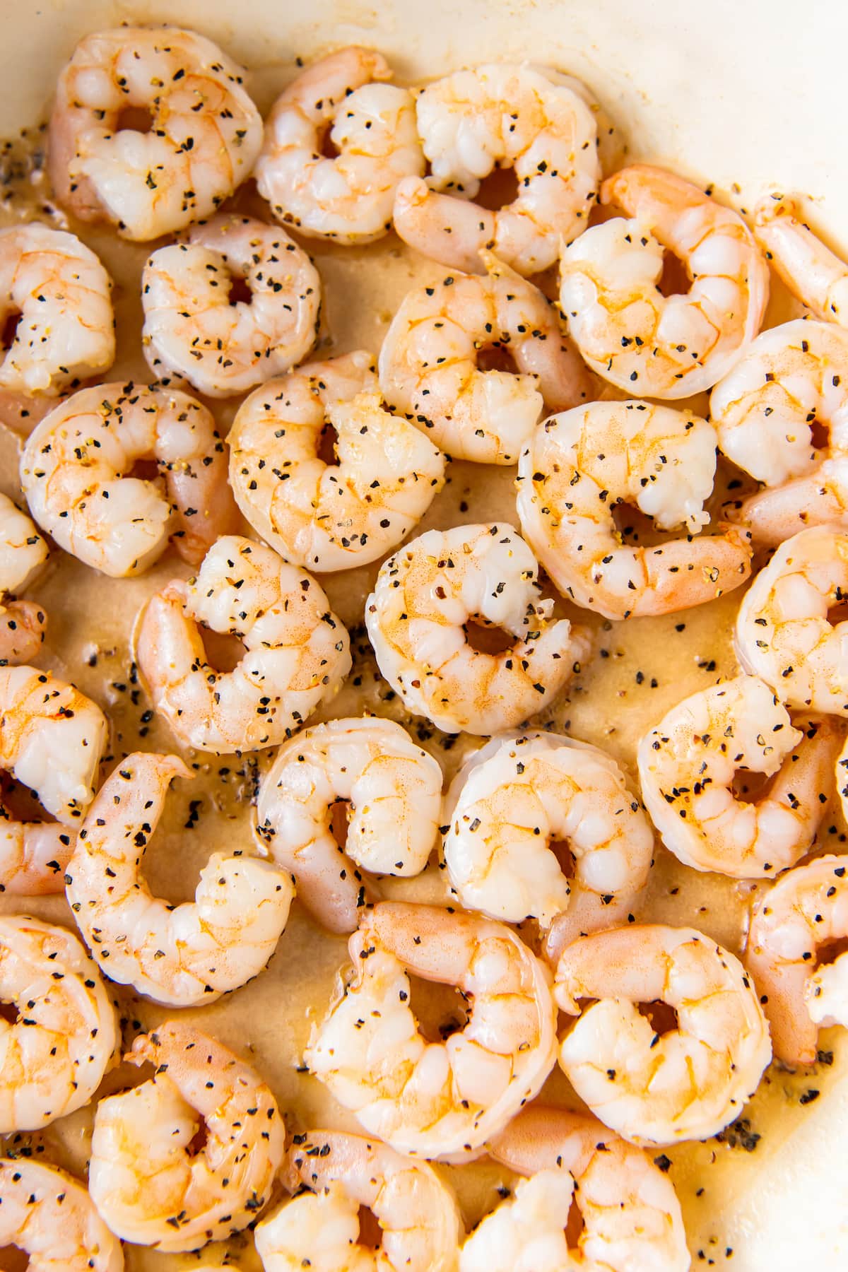 cooked shrimp in a large pot