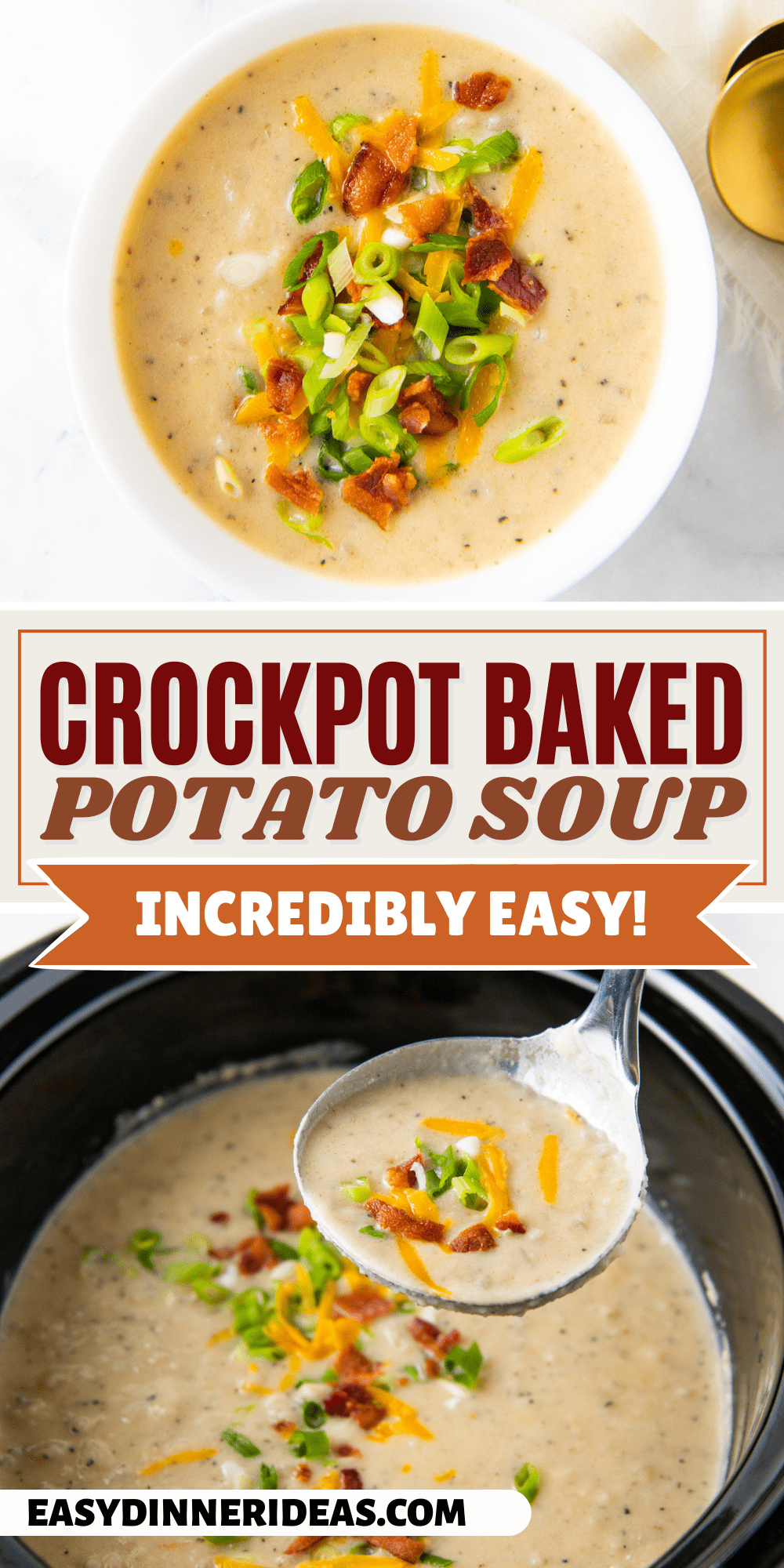 Crockpot Baked Potato Soup | Easy Dinner Ideas