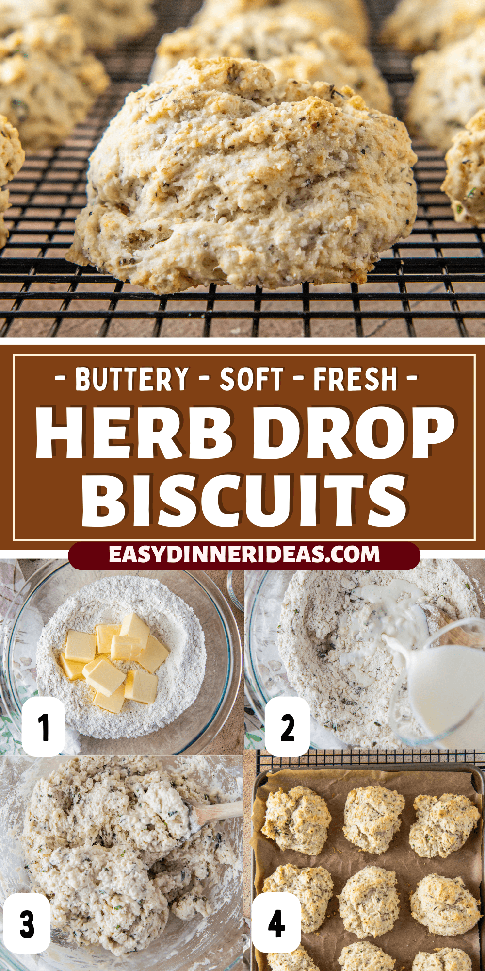 Herb Drop Biscuits Easy Dinner Ideas