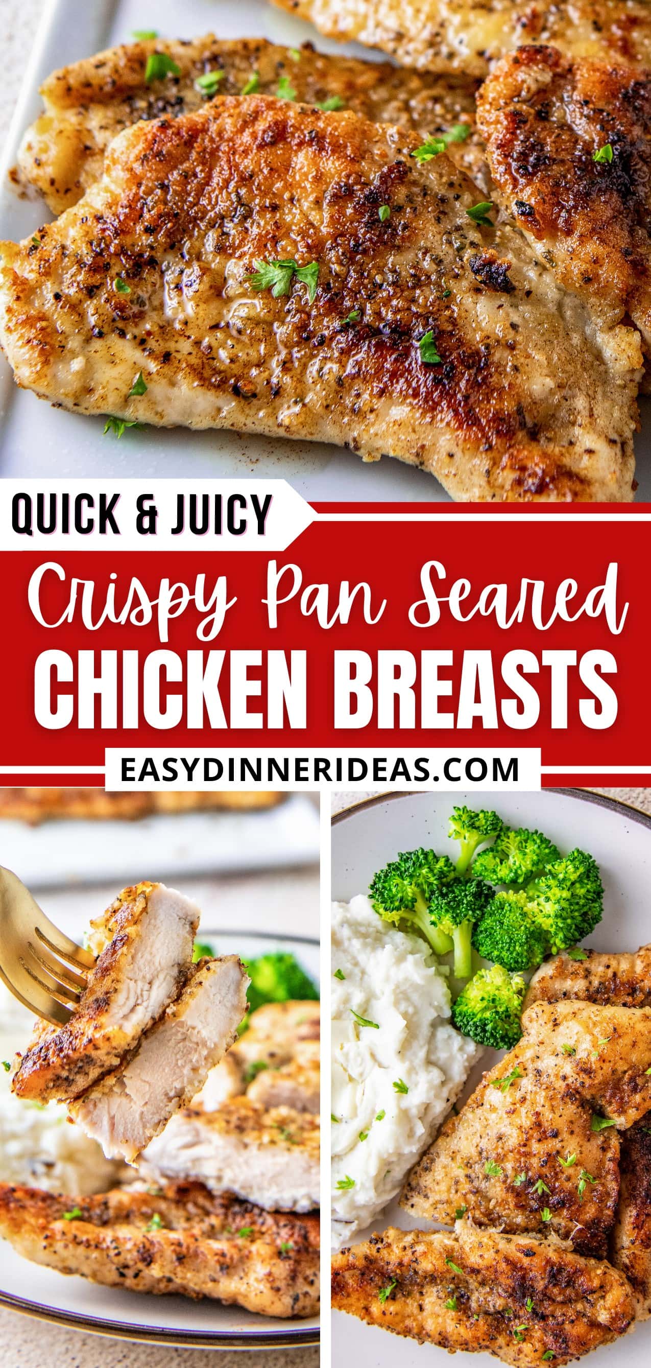 Pan Seared Chicken Breasts | Easy Dinner Ideas