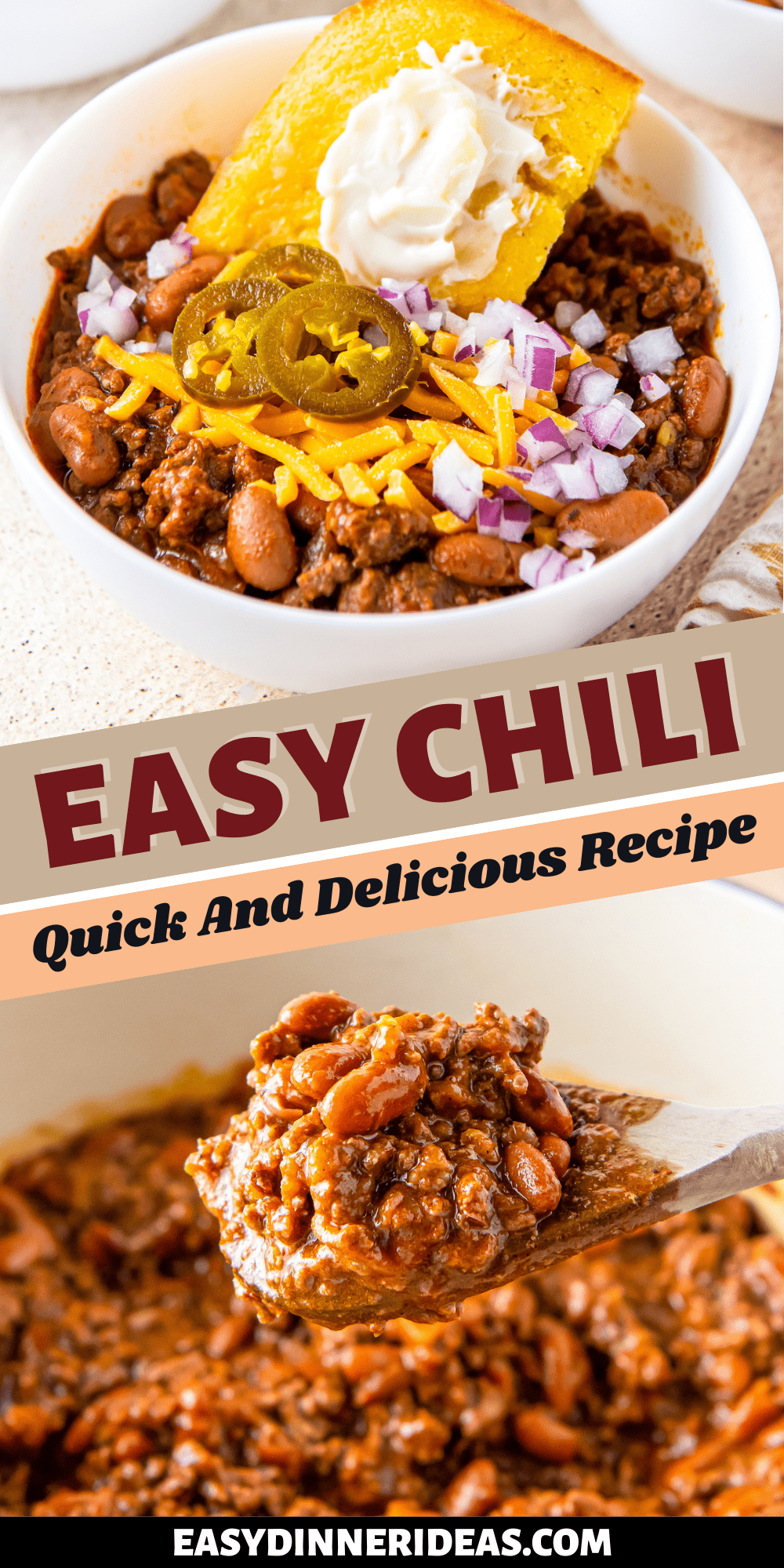 Quick Easy Chili Recipe on Stove Top Easy Dinner Ideas