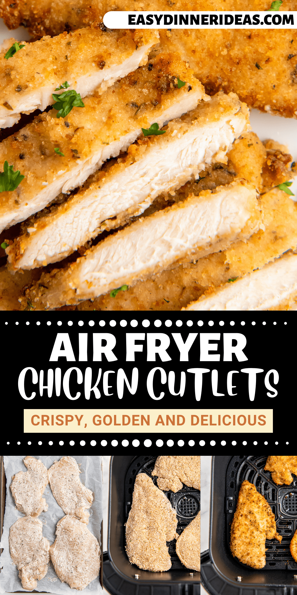Air Fryer Chicken Cutlets Easy Dinner Ideas