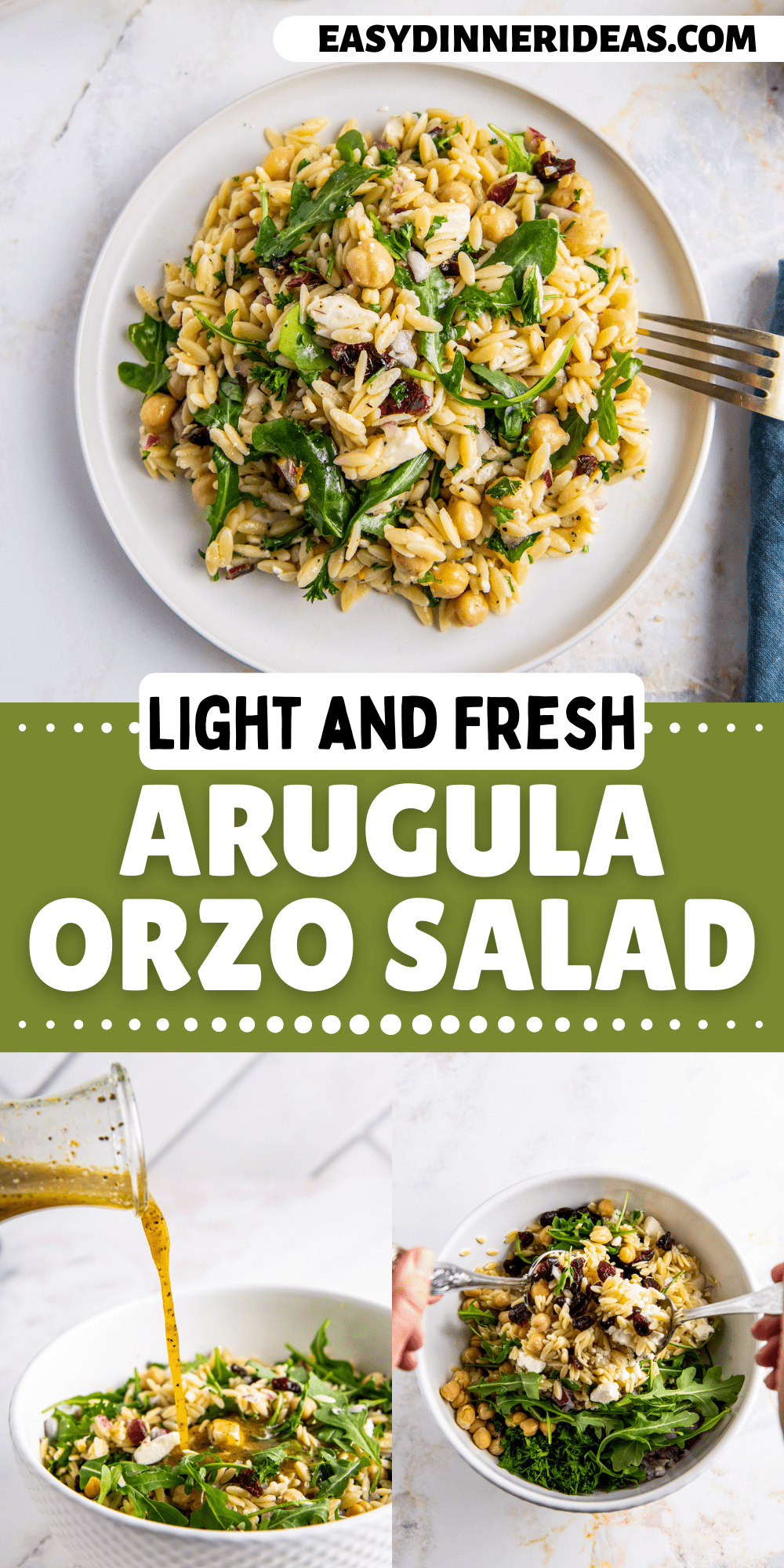 Orzo Salad with Arugula Easy Dinner Ideas