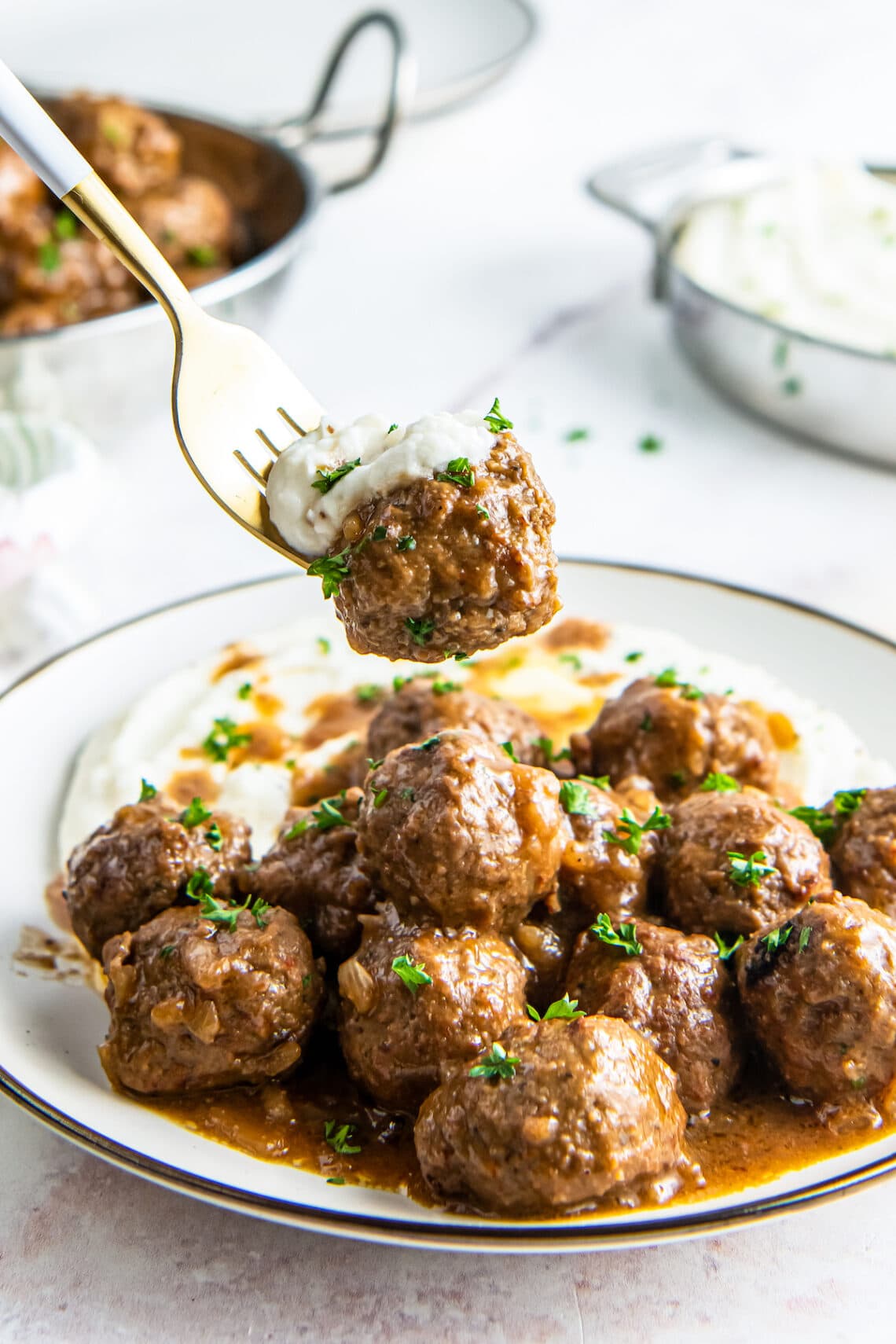 Beefy Onion Crockpot Meatballs Recipe Easy Dinner Ideas