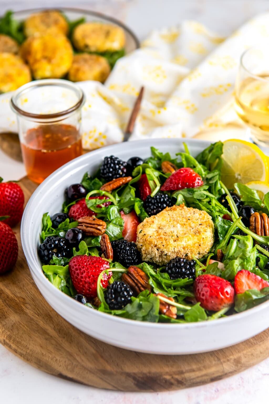 Arugula Salad with Fried Goat Cheese Easy Dinner Ideas