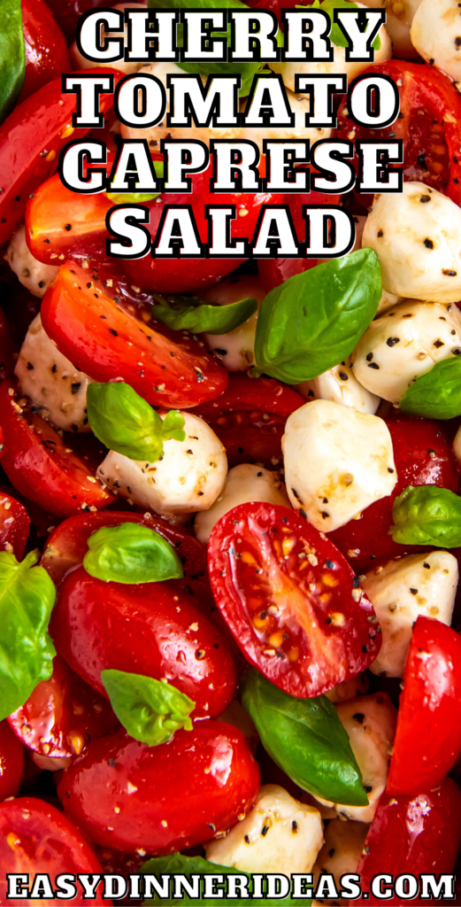 Caprese salad with fresh basil.