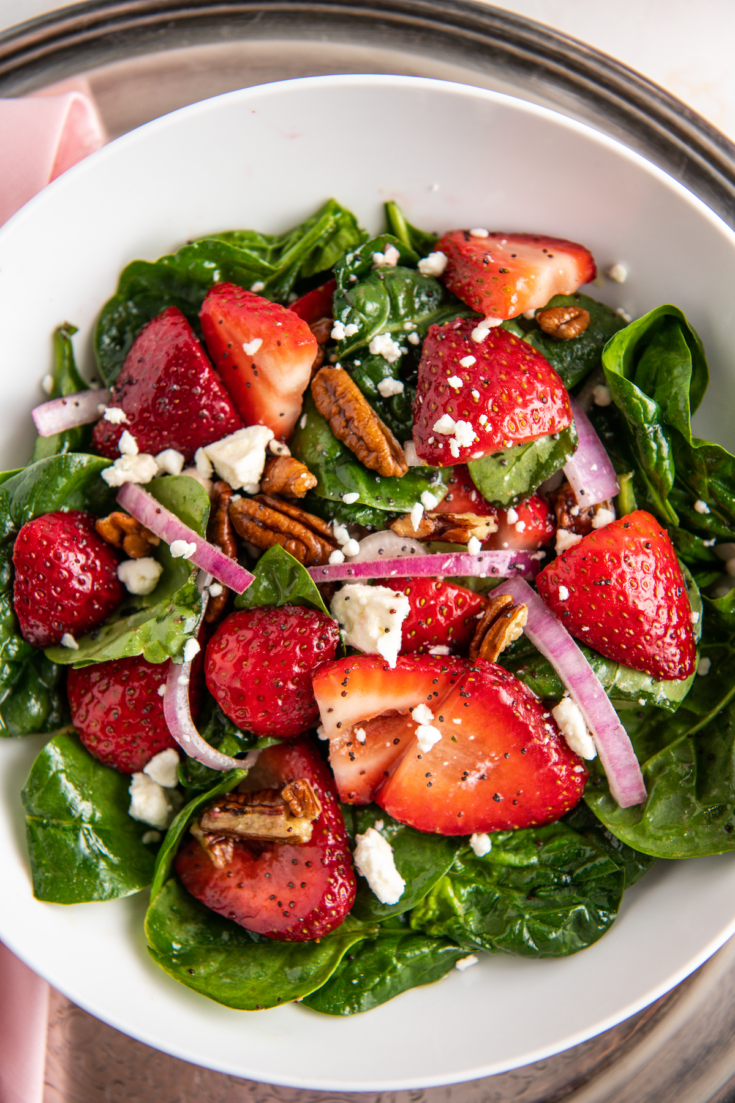 The Best Strawberry Spinach Salad Recipe | Easy Dinner Ideas