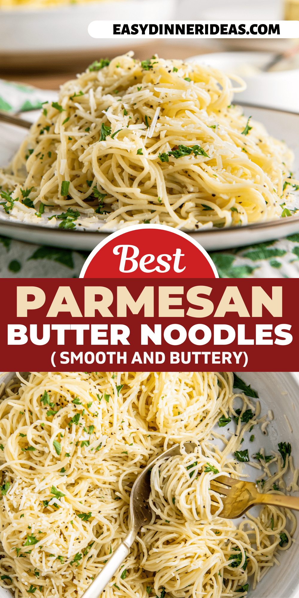 Parmesan Butter Noodles | Easy Dinner Ideas