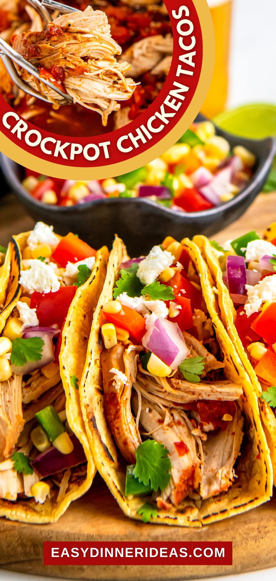 Crockpot Chicken Tacos Recipe Easy Dinner Ideas