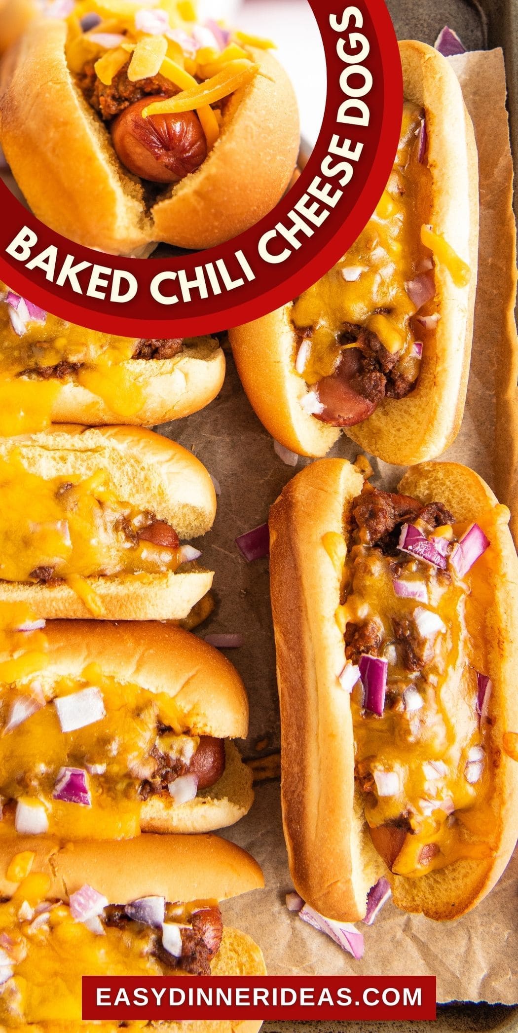 Cheesy Baked Chili Dogs | Easy Dinner Ideas