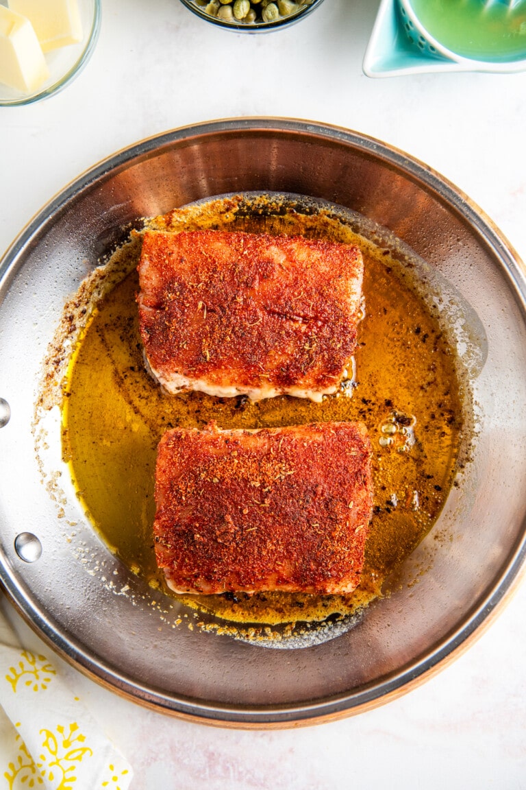 Pan Seared Mahi Mahi Recipe with Lemon Caper Sauce!