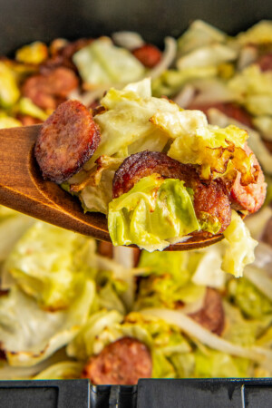 Air Fryer Cabbage and Sausage | Easy Dinner Ideas