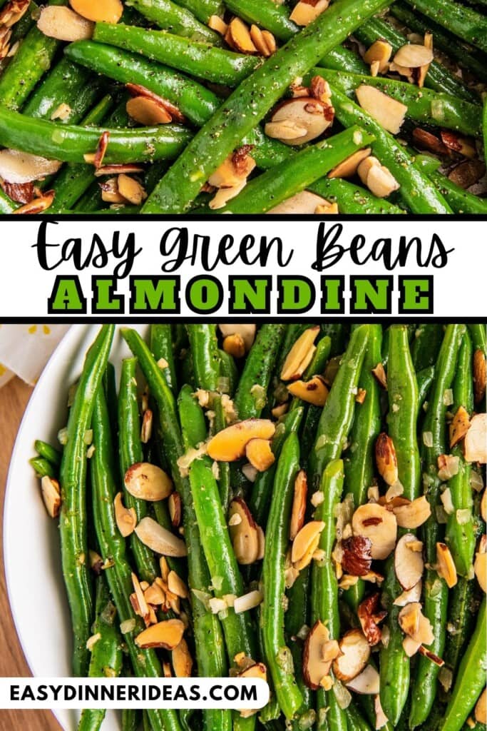 Green Beans Almondine in a bowl.