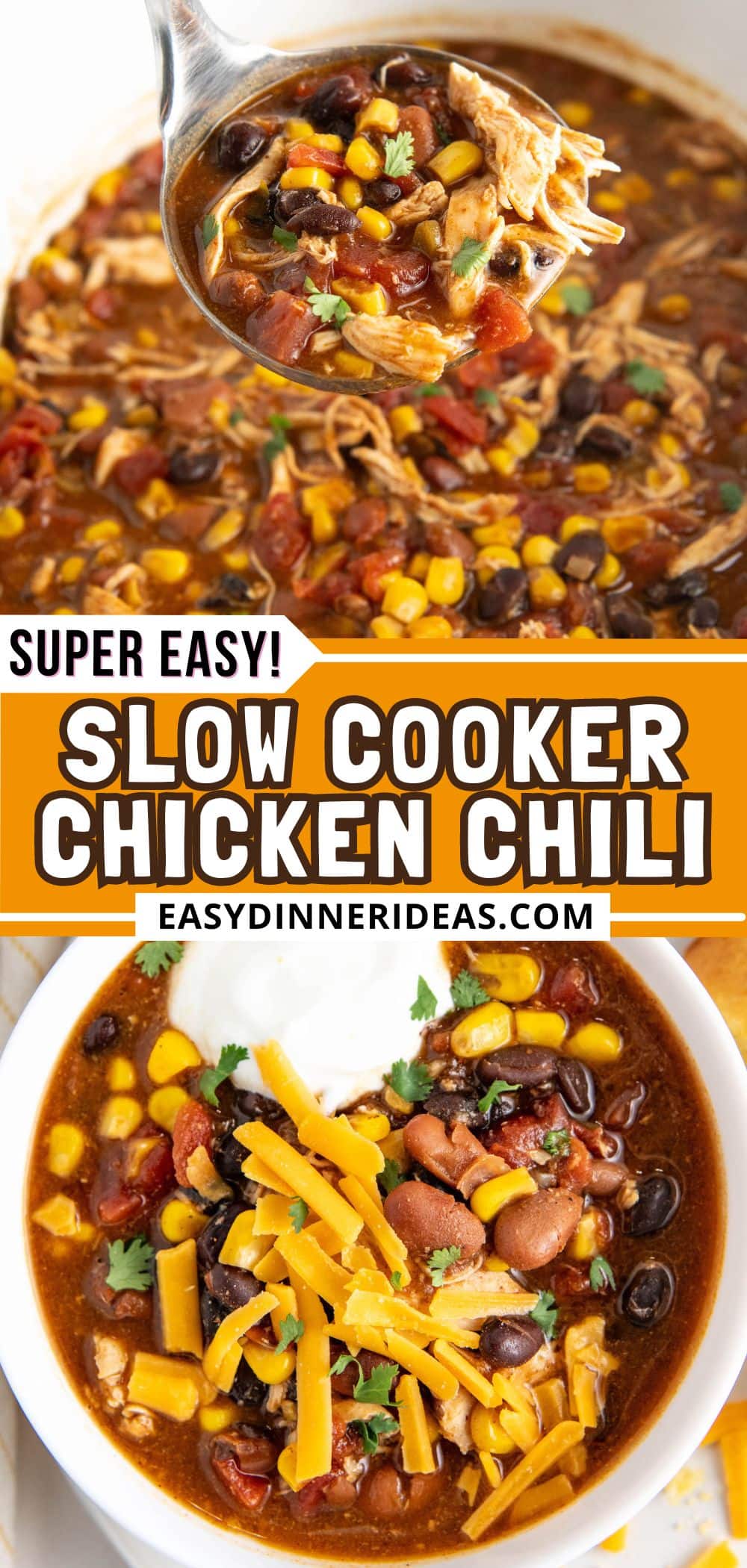 Easy Crockpot Chicken Chili Recipe Easy Dinner Ideas