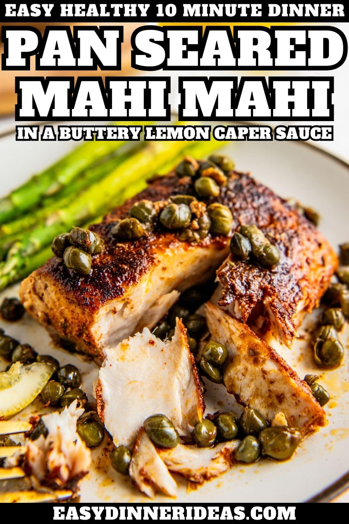 Pan Seared Mahi Mahi Recipe with Lemon Caper Sauce!