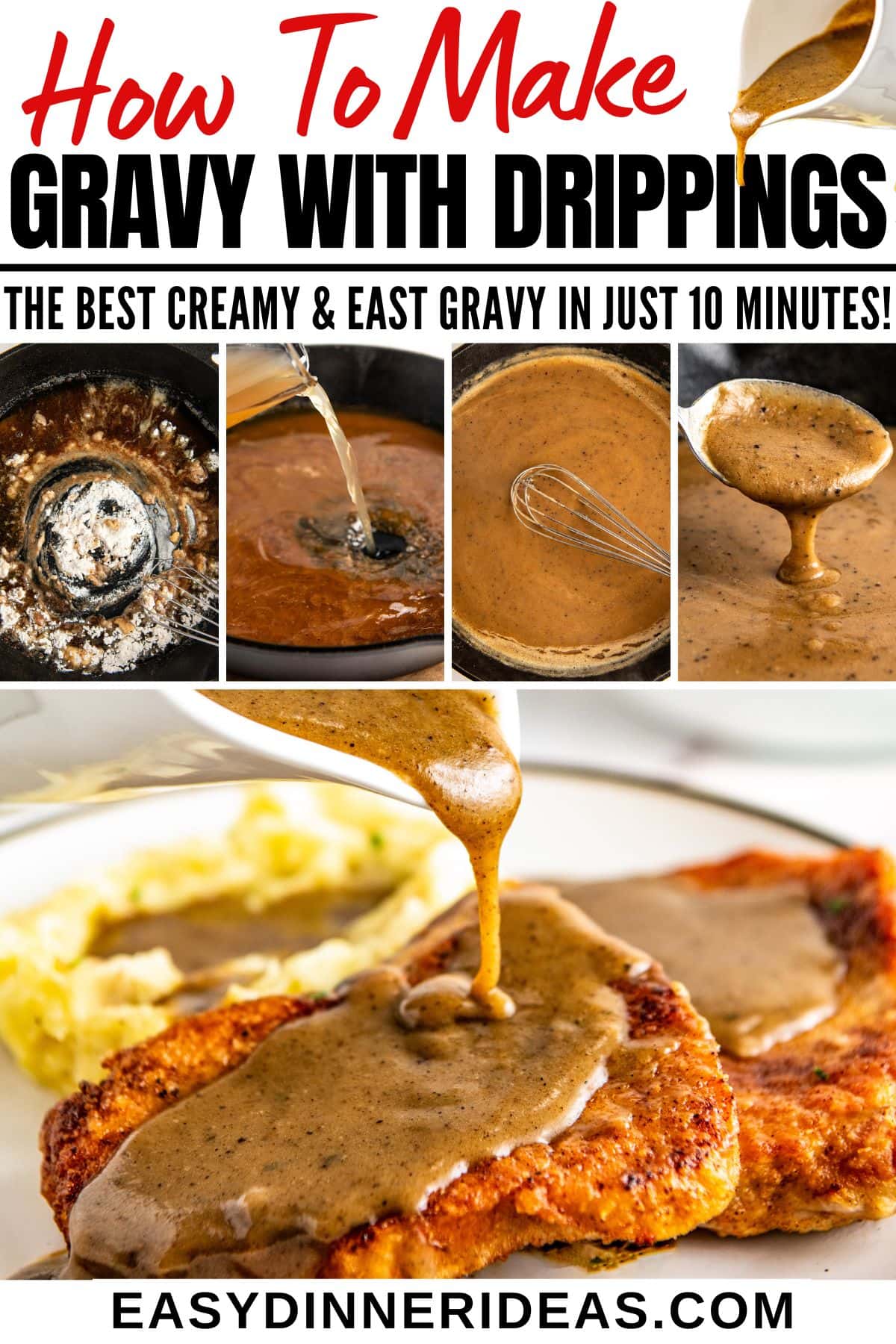 How to Make Gravy From Drippings | Easy Dinner Ideas