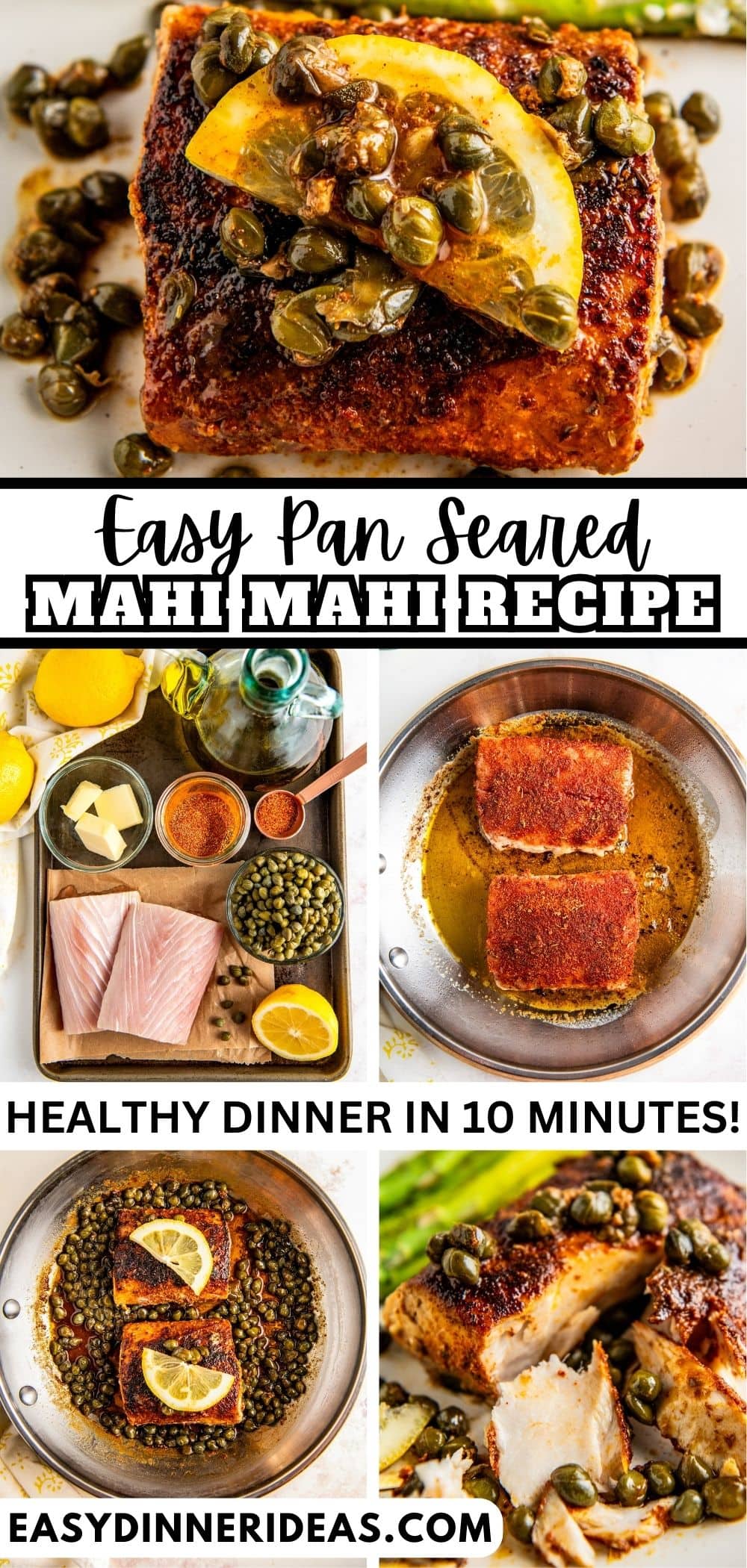 Pan Seared Mahi Mahi Recipe with Lemon Caper Sauce!