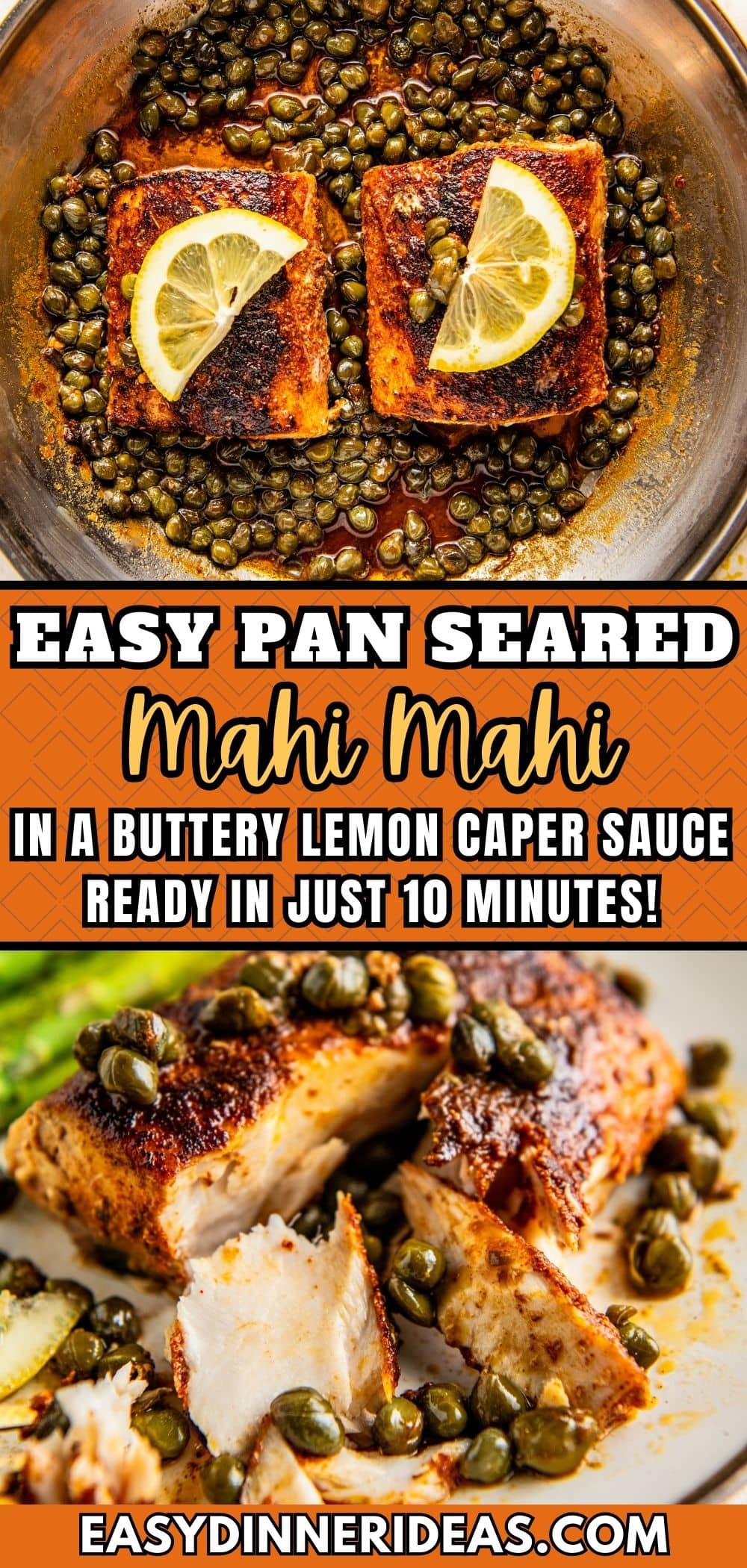 Pan Seared Mahi Mahi Recipe with Lemon Caper Sauce!