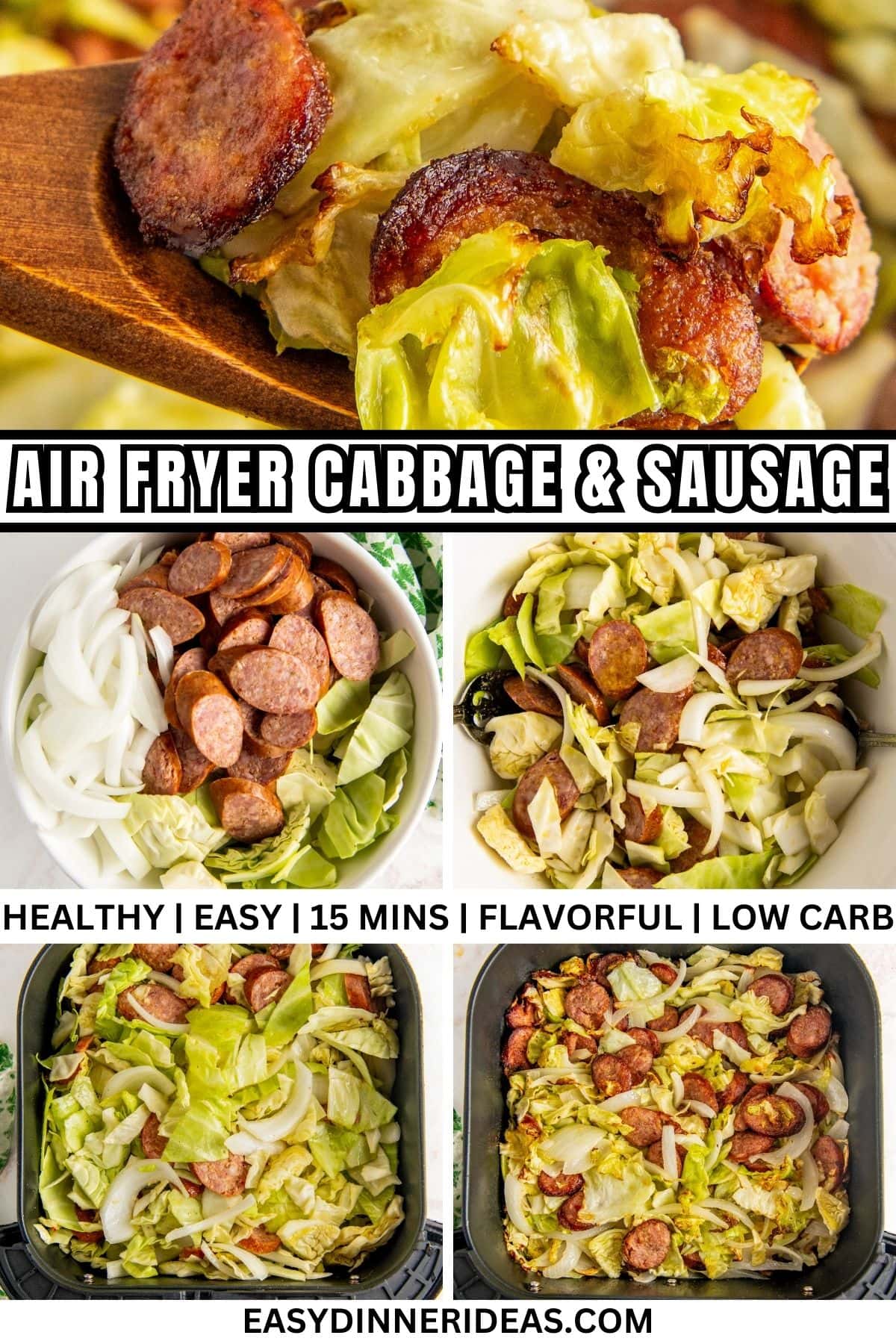 Air Fryer Cabbage and Sausage Easy Dinner Ideas
