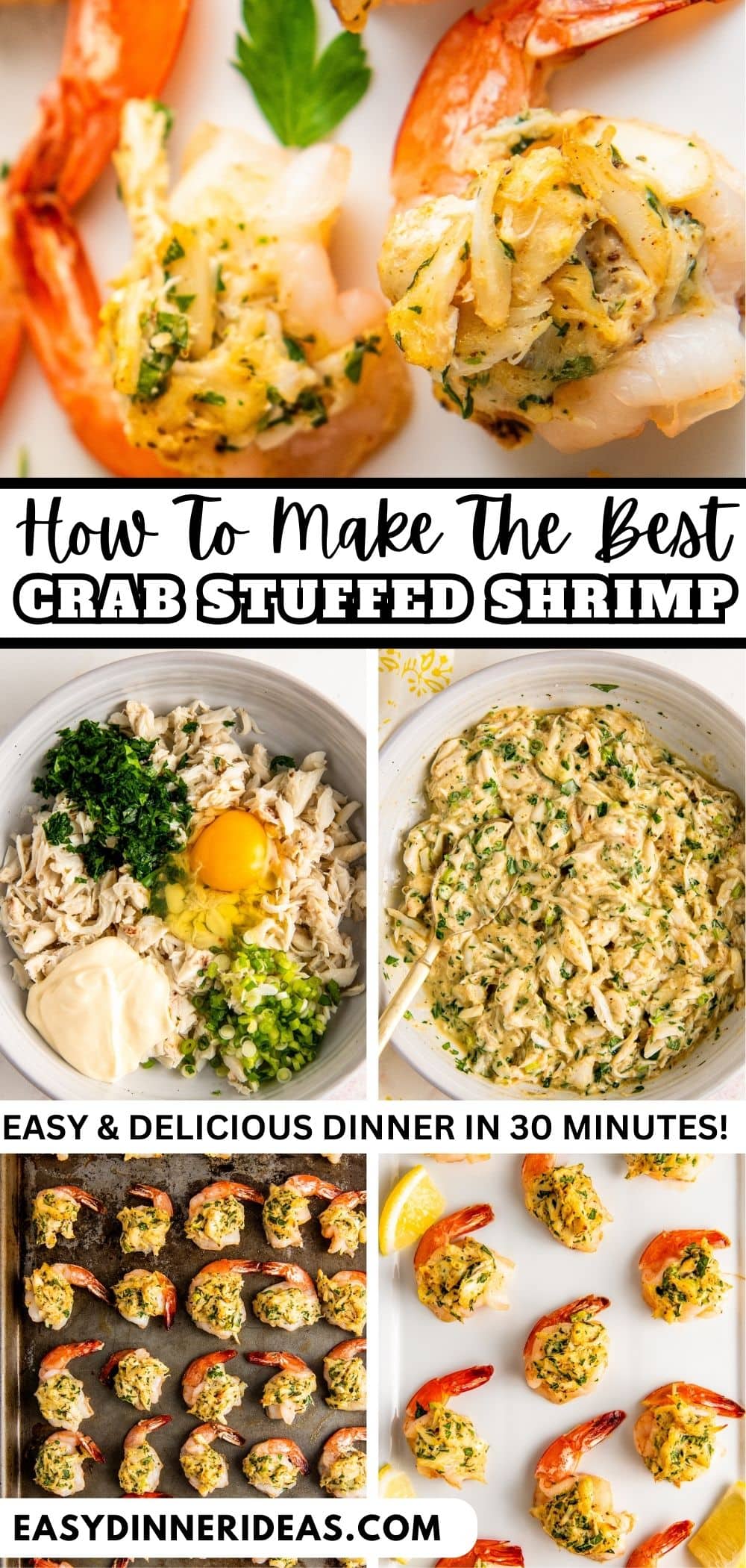 Crab Stuffed Shrimp | Easy Dinner Ideas